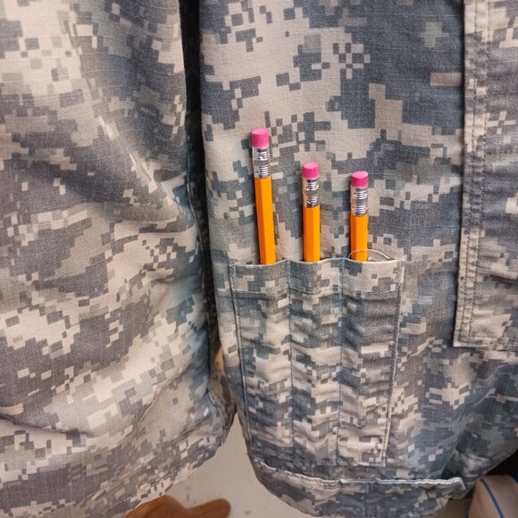 Army Combat Coat Uniform Camo Men's XL Team Soldier Certified Gear 5 Pockets Zip - Picture 8 of 14